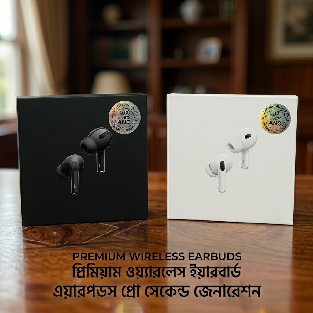Air Pods Pro 2nd Generation Wireless Earbuds with ANC (Premium Quality)